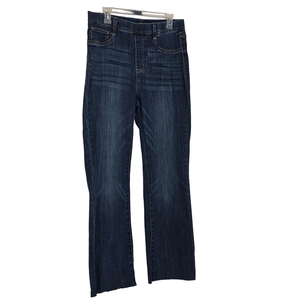 Judy Blue Slim Boot Jeans 11/30 Dark Wash Boho Western Pull On High Rise Raw Hem